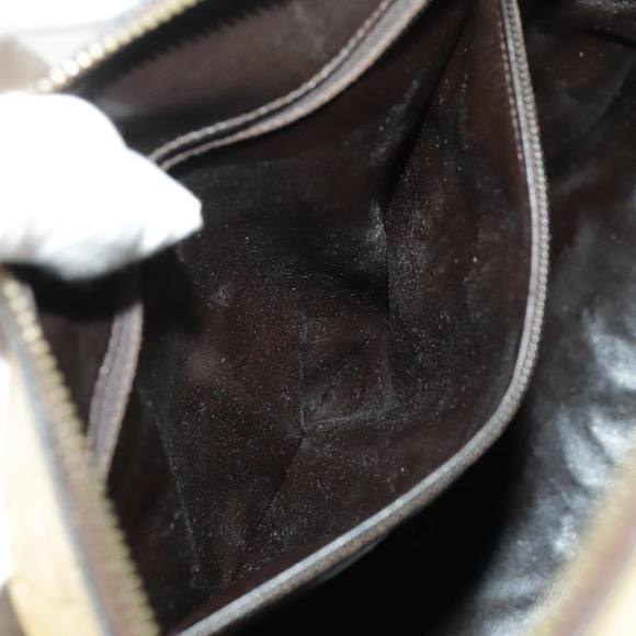 CELINE C saluki Hand Bag Canvas Brown Auth 99417 - Picture 12 of 16